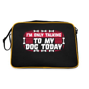 only talking to dog - Retro Bag - black/gold - Back