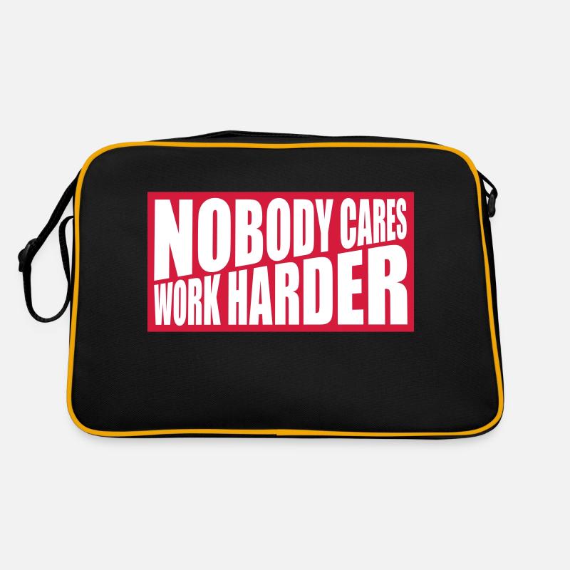 nobody cares work harder Retro Tasche