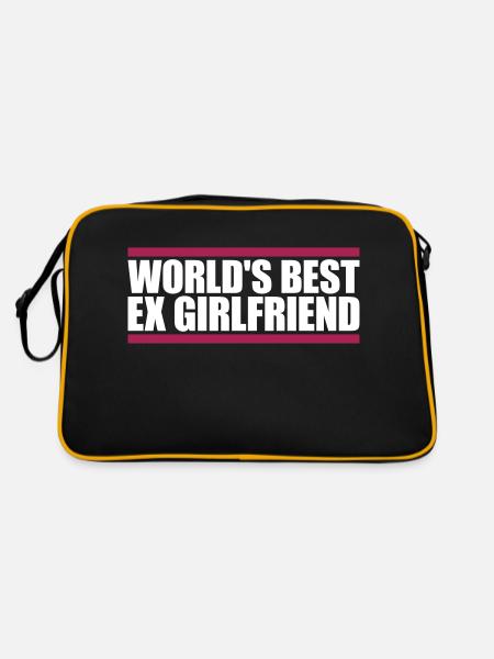 worlds best ex girlfriend - Retro Tasche - Schwarz/Gold - Hinten