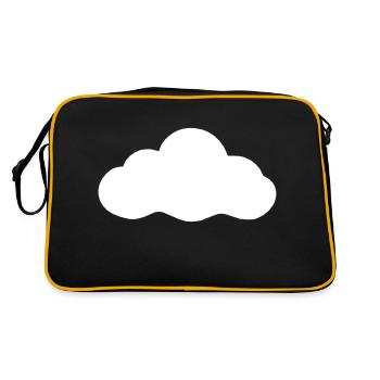 Weather Cloud Clouds Rain Sky Vector 8 - Retro Bag - black/gold - Back