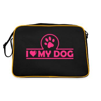 J’aime mon chien - Sac Retro - noir/or - Dos