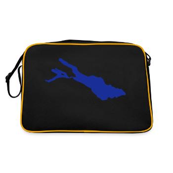 Bodensee - Retro Tasche - Schwarz/Gold - Hinten