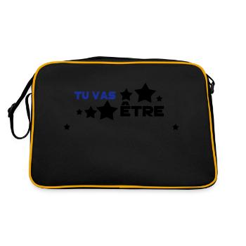 tu vas être ajoute ton mot - Sac Retro - noir/or - Dos