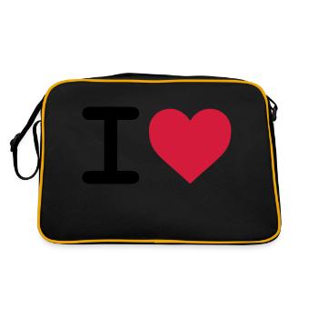 I love - Sac Retro - noir/or - Dos