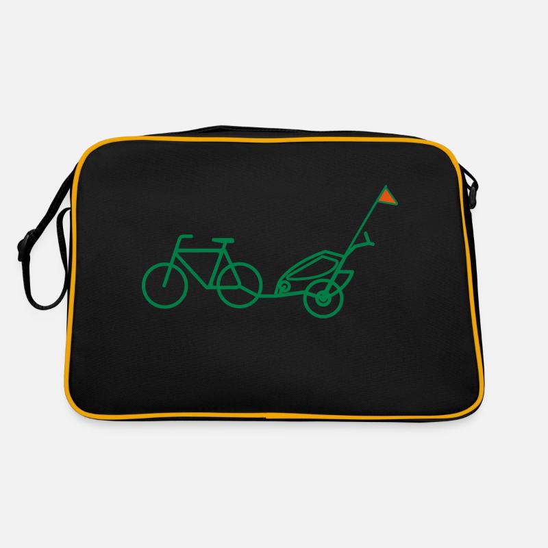 Remorque de vélo - Sac Retro - noir/or