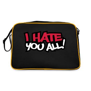 I Hate You All - Retro Bag - black/gold - Back