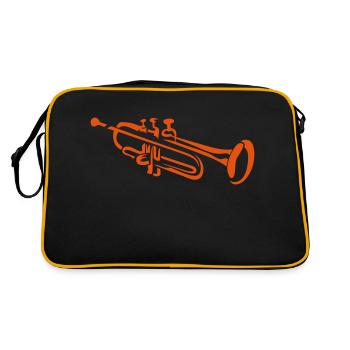 trompette instrument musique 2405 - Sac Retro - noir/or - Dos