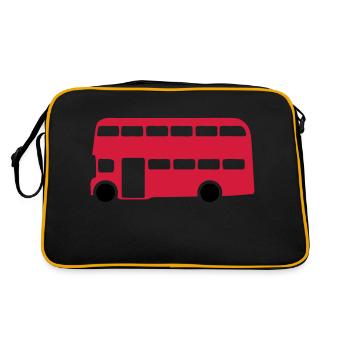 Englisch Englisch-Bus 1 - Retro Tasche - Schwarz/Gold - Hinten