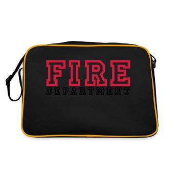 FIRE lettering Department - Retro Bag - black/gold - Back