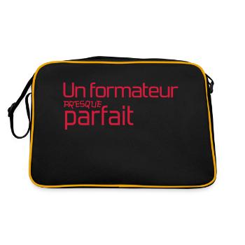 Formateur / Formatrice / Formation / Education - Sac Retro - noir/or - Dos