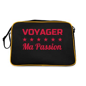 Traveler Travel Reisen Reisende Voyage Voyageur - Retro Bag - black/gold - Back