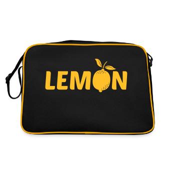 Design Logo LEMON - Retro Bag - black/gold - Back