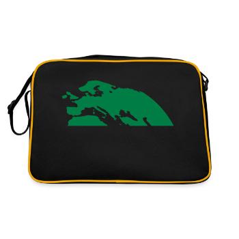 Europa Afrika Asien - Retro Tasche - Schwarz/Gold - Hinten