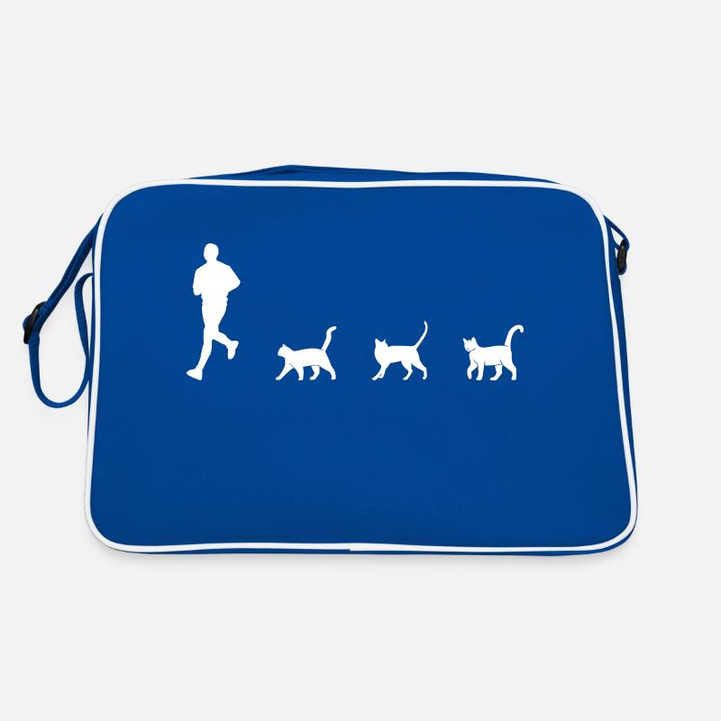 Mann mit Katzen Followern lustiger Katze Spruch Retro Tasche