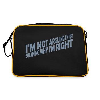 I m not arguing - Retro Bag - black/gold - Back