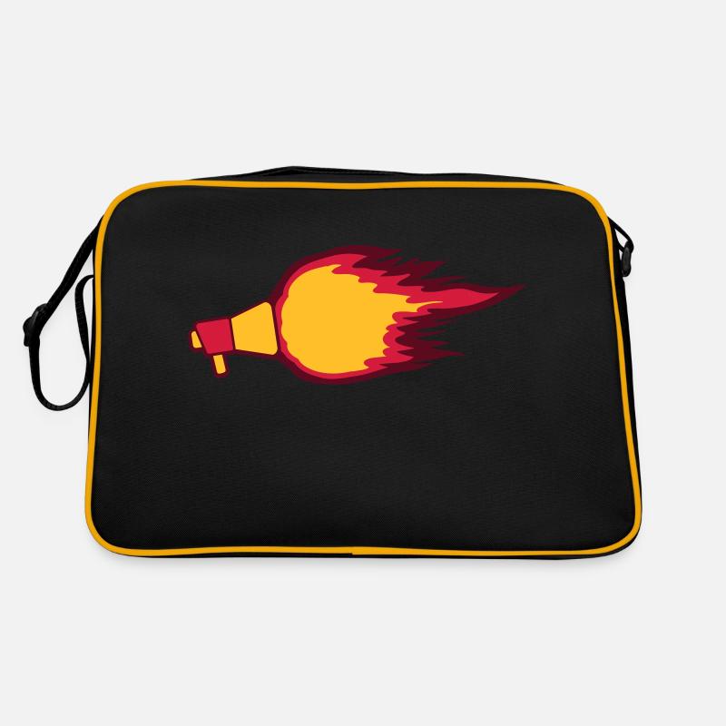 Fire Flame Megaphone Symbol Retro Bag