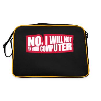 not fix your computer - Retro Tasche - Schwarz/Gold - Hinten