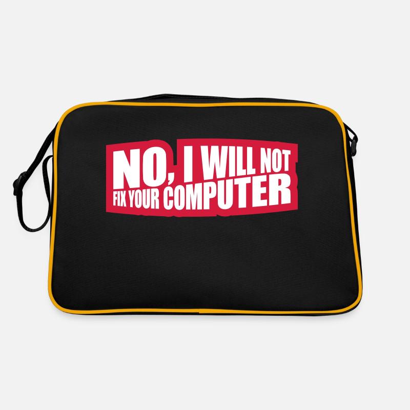 not fix your computer Retro Tasche