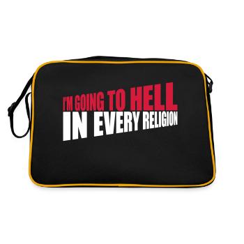 En allant en enfer - Sac Retro - noir/or - Dos