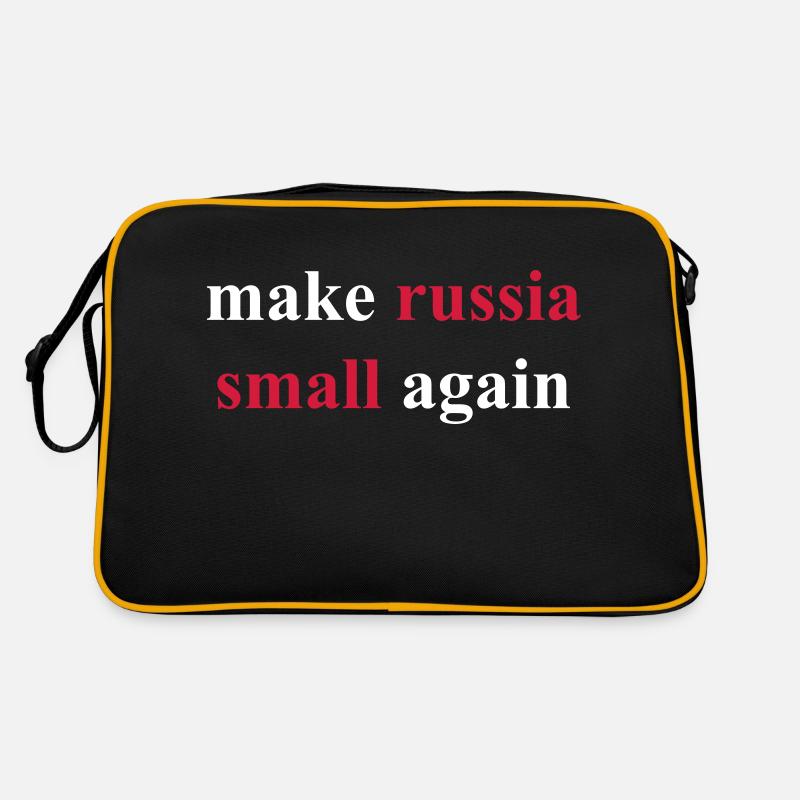 make russia small again - Retro Tasche - Schwarz/Gold