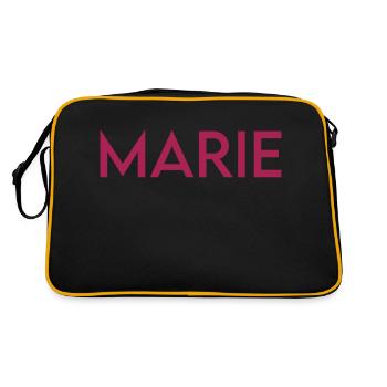 Marie Prénom Cadeau - Sac Retro - noir/or - Dos
