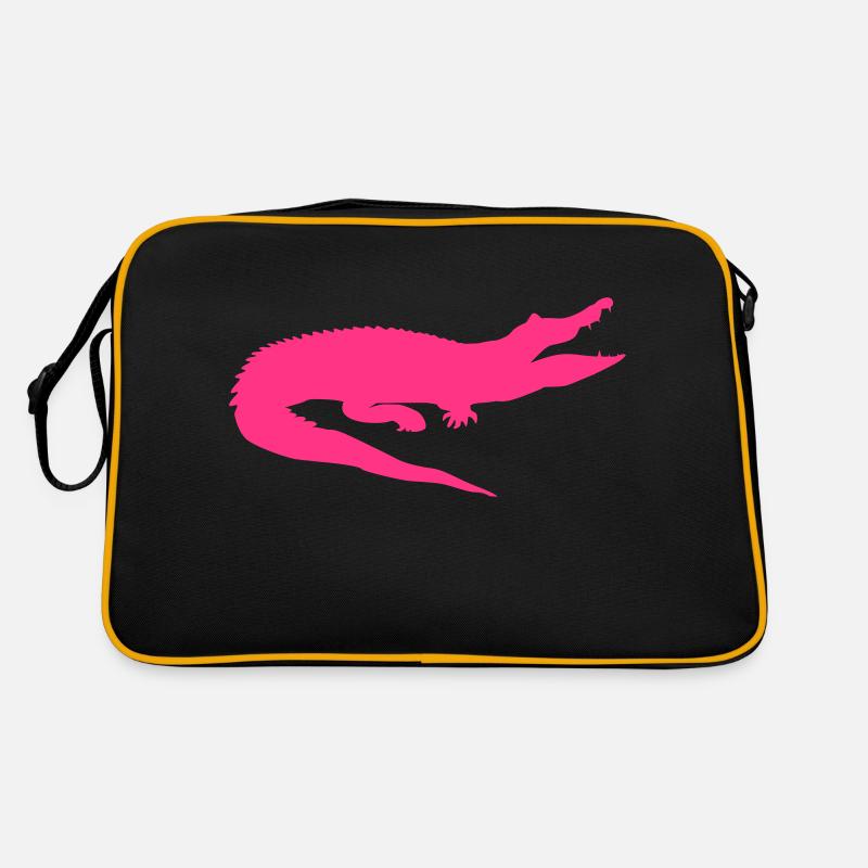 Krokodil (einfarbig) Retro Tasche