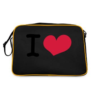 i love - Sac Retro - noir/or - Dos