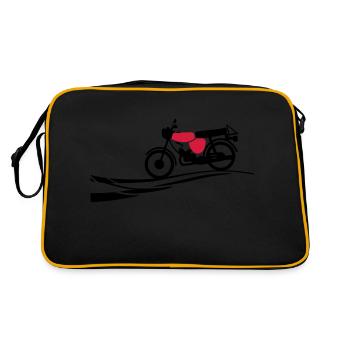Fahrzeug - Simson S51 - Retro Tasche - Schwarz/Gold - Hinten