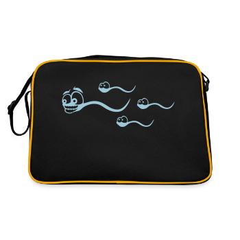 groupe spermatozoide smiley 1 - Sac Retro - noir/or - Dos