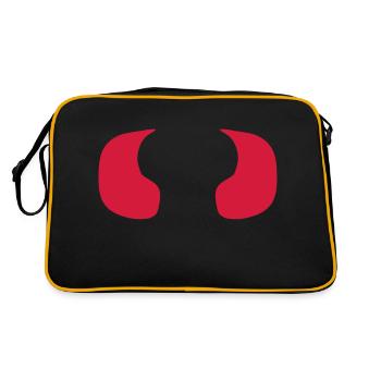 Satan Devil demon horns evil - Retro Bag - black/gold - Back
