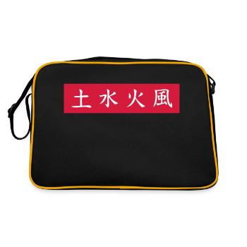 Chinese Japanese Fire, Earth, Water Wind - Retro Bag - black/gold - Back