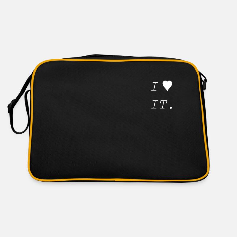 I LOVE IT - Retro Tasche - Schwarz/Gold