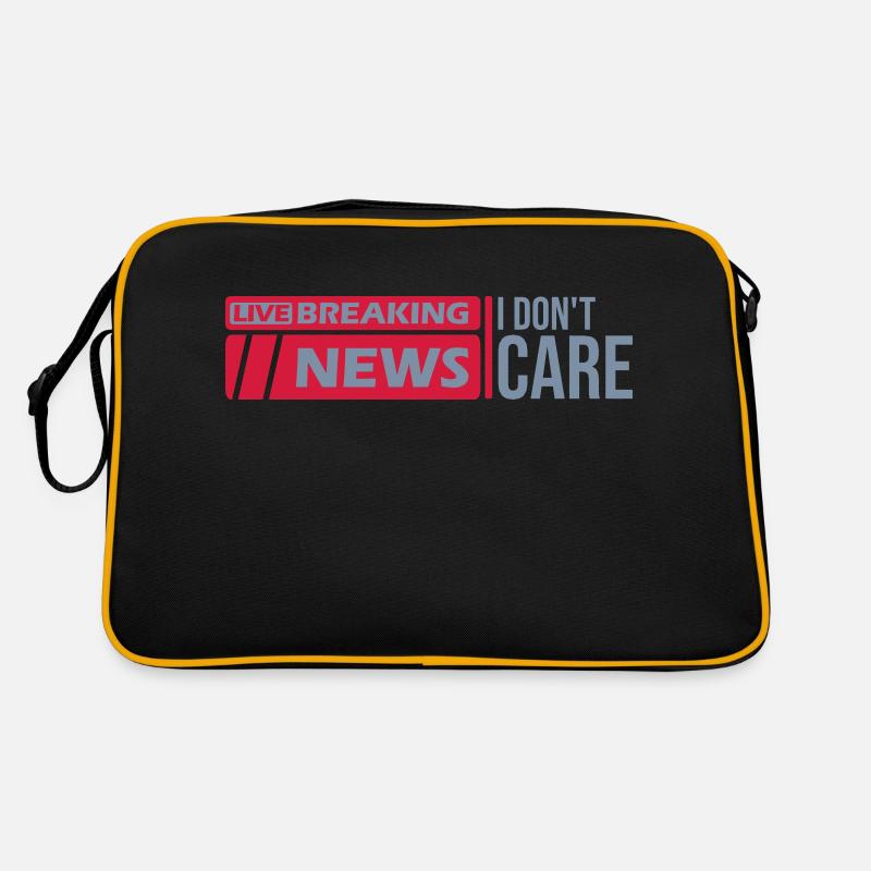 Breaking news don't care Retro Tasche