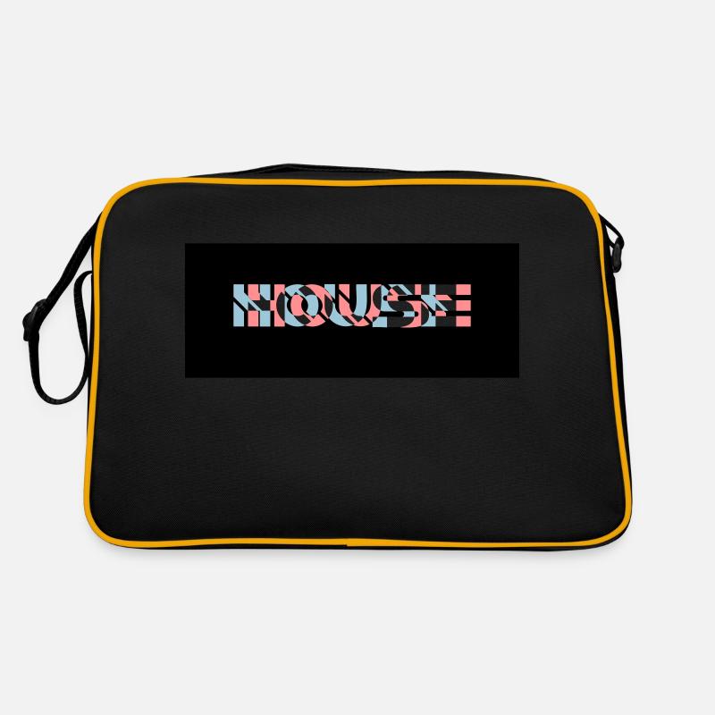 3D Effekt House Logo Retro Tasche