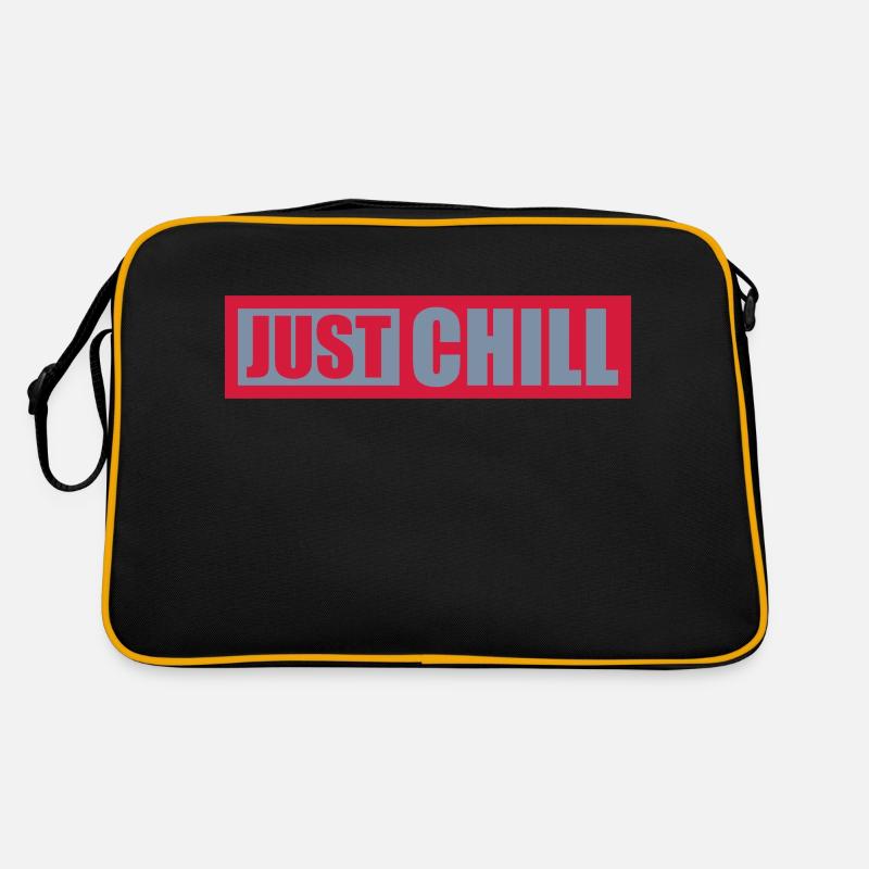 Just Chill Text Logo Retro Tasche