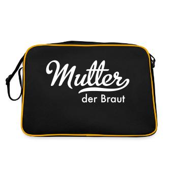 Mutter der Braut - Retro Tasche - Schwarz/Gold - Hinten