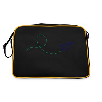 avion en papier - Sac Retro - noir/or - Dos