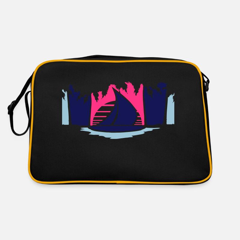 Ship Sun Stripe Sailor Captain Water Boat Retro Bag