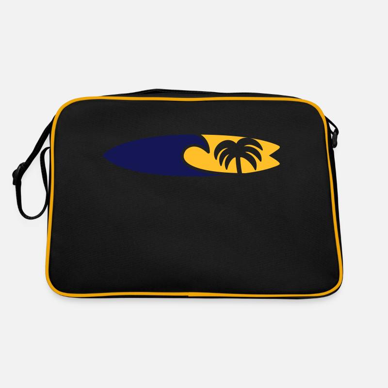 Planche de surf Vague, Palmier, Sac Retro