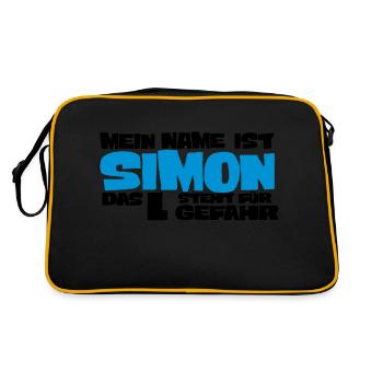 simon - Sac Retro - noir/or - Dos