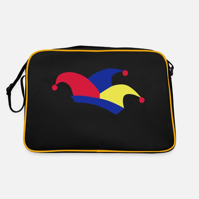 karneval - Retro Tasche - Schwarz/Gold