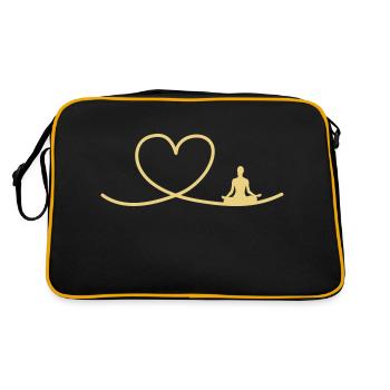 I love Yoga - Sac Retro - noir/or - Dos