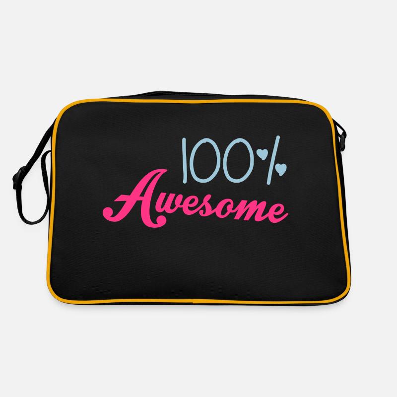100% Awesome - Retro Bag - black/gold