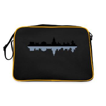 Skyline Mainz - Retro Tasche - Schwarz/Gold - Hinten