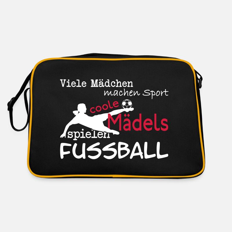 Viele Mädchen machen Sport, coole Mädels... - Retro Tasche - Schwarz/Gold