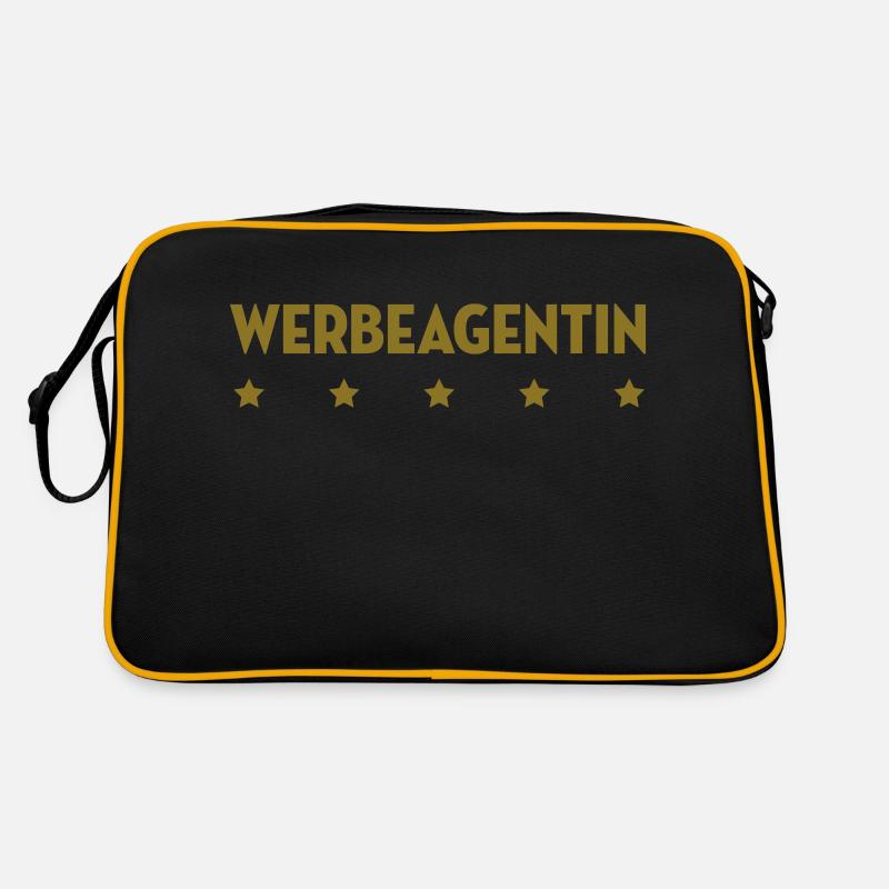 Werbungsberater Werbeagentin Werbung Marketing Retro Tasche