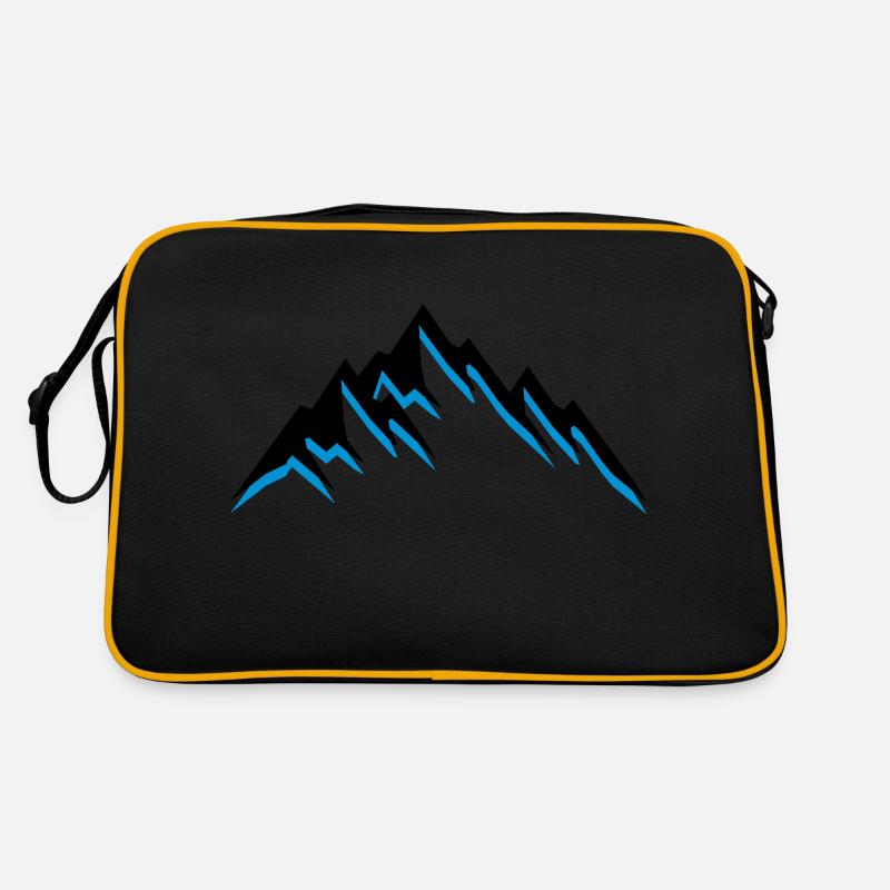 mountains design - Retro Tasche - Schwarz/Gold