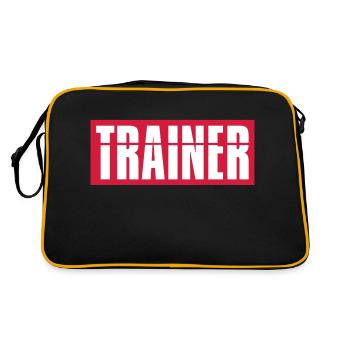 Logo de l'entraîneur rouge - Sac Retro - noir/or - Dos