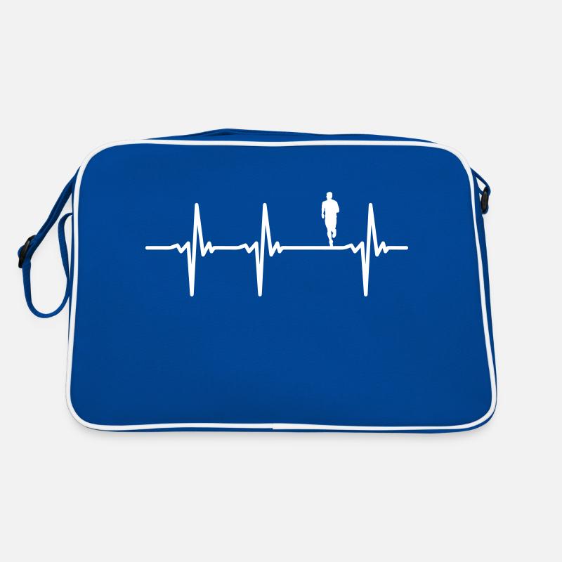 Marathon Herzschlag Läufer Retro Tasche