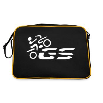 Logo GS Driver No. 1 | White - Retro Bag - black/gold - Back